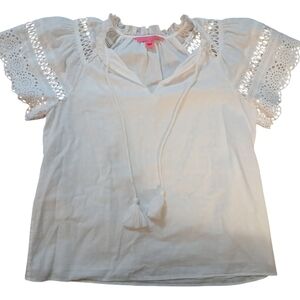 LILLY PULITZER Candee Top. White. XS.